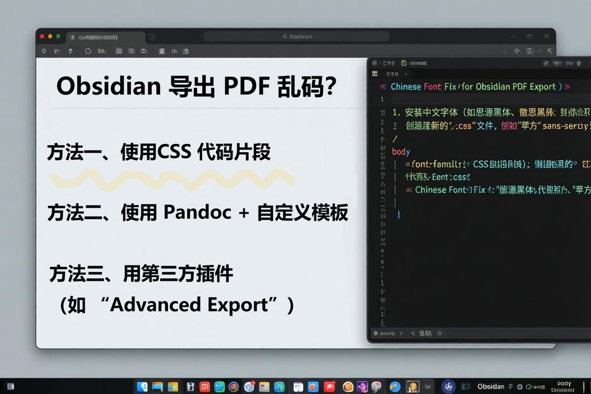 Obsidian 导出文档乱码？3 招搞定